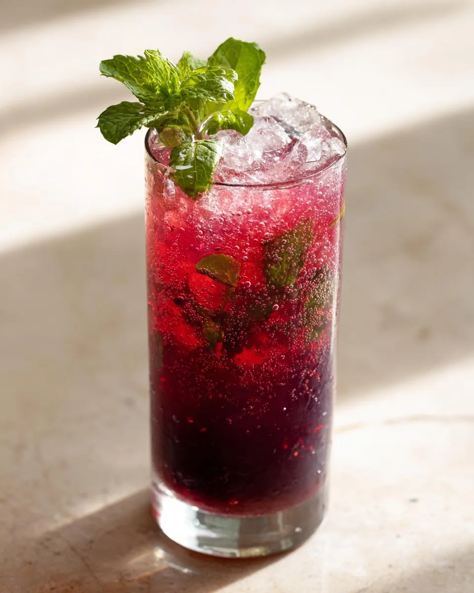 Black Raspberry Lemonade Mocktail - detail 1