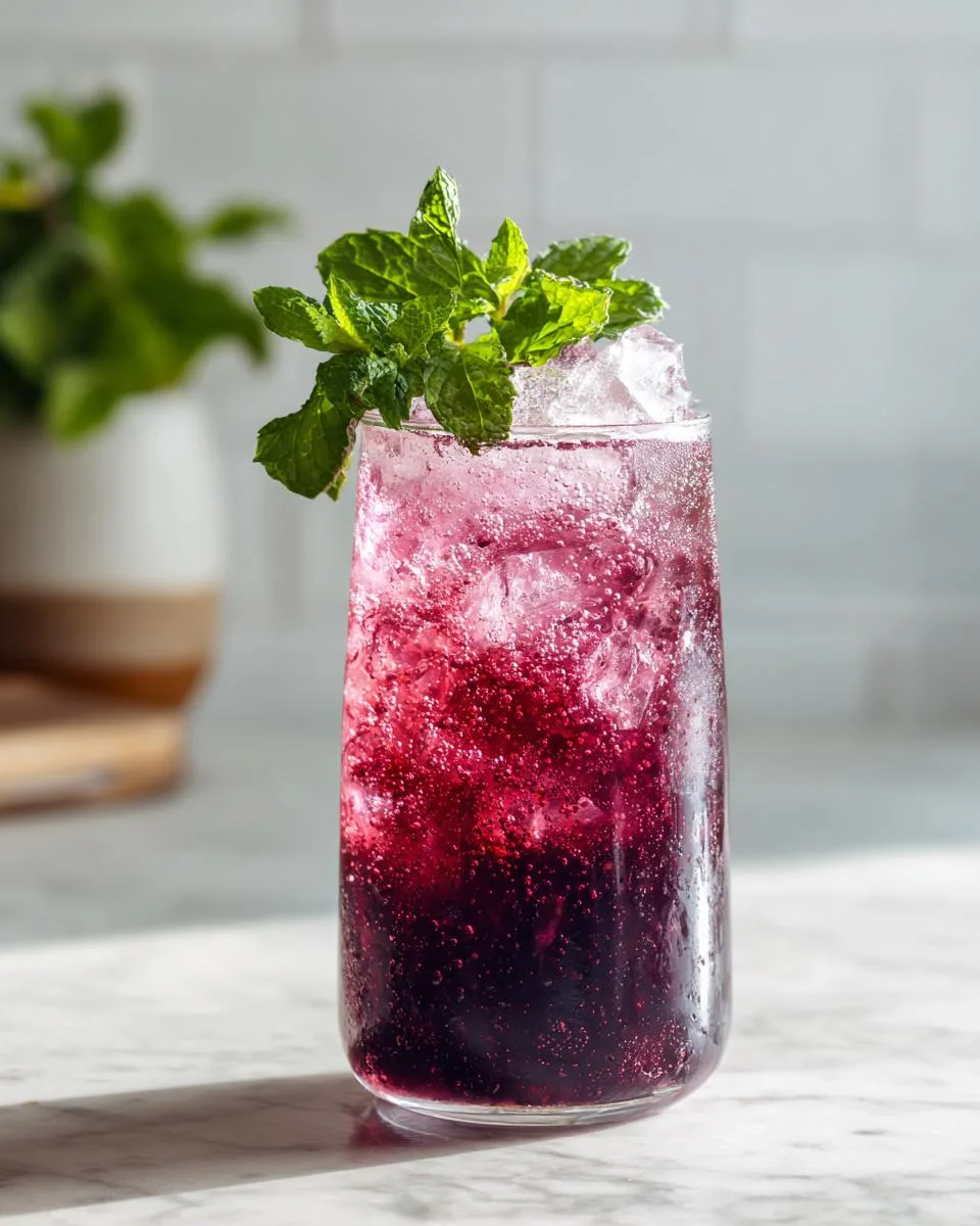 Black Raspberry Lemonade Mocktail - detail 2