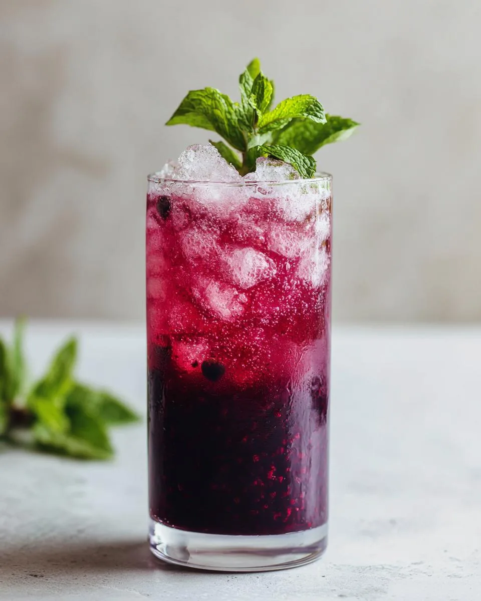Black Raspberry Lemonade Mocktail - detail 3