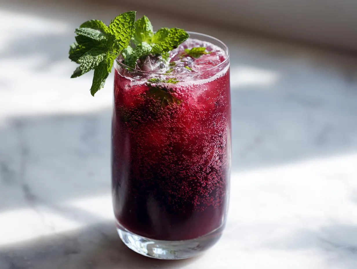 5-Minute Black Raspberry Lemonade Mocktail Recipe