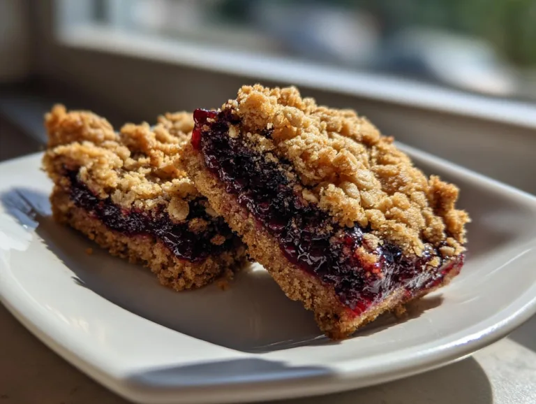 Black Raspberry Oat Bars