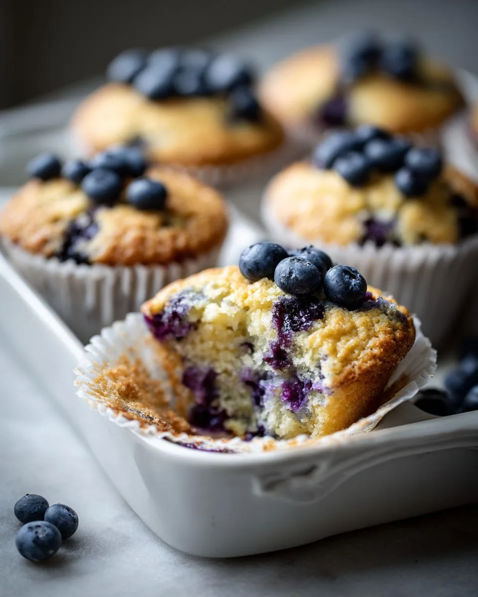 Blueberry Cottage Cheese Muffins - detail 2