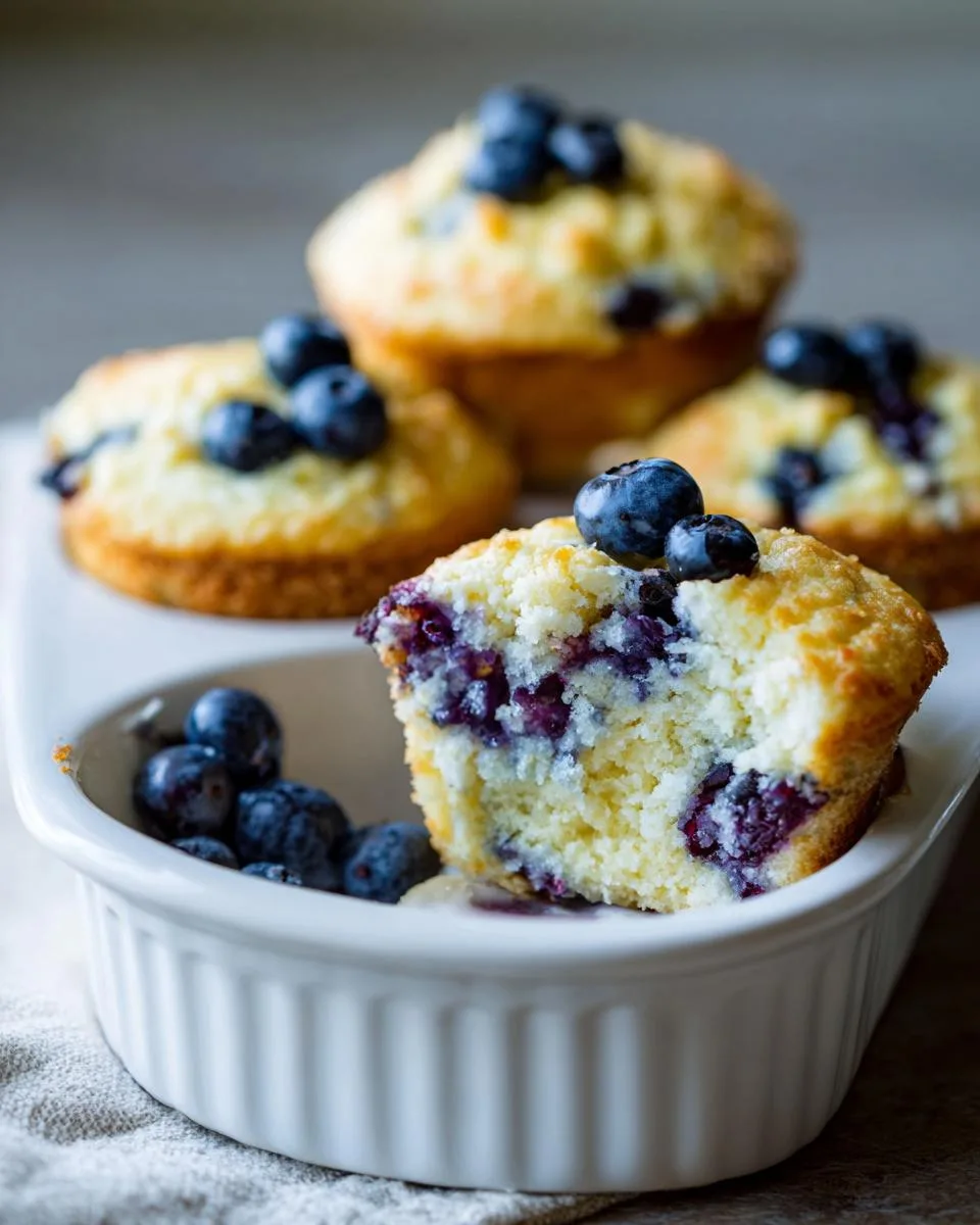 Blueberry Cottage Cheese Muffins - detail 3