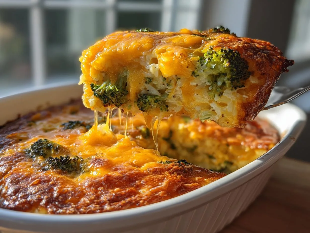Hearty Cheesy Egg Rice Breakfast Bake for 4 Blissful Bites
