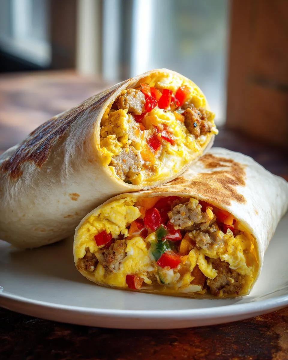 Chicken Sausage Breakfast Burritos - detail 1