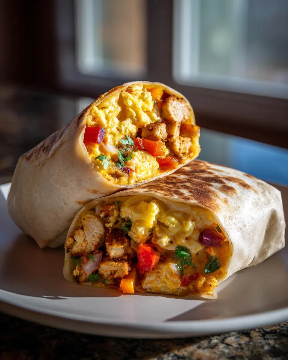 Chicken Sausage Breakfast Burritos - detail 2