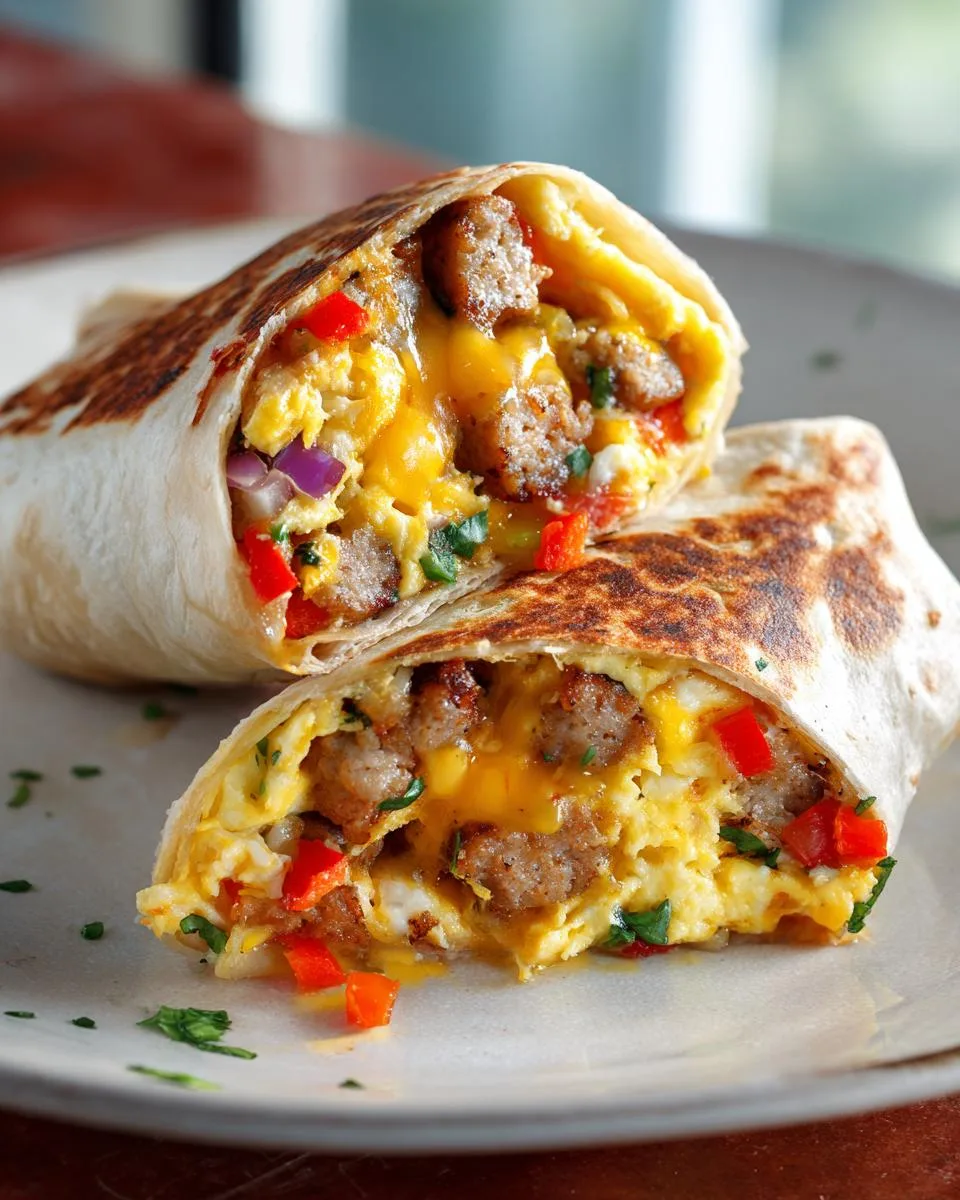 Chicken Sausage Breakfast Burritos - detail 3