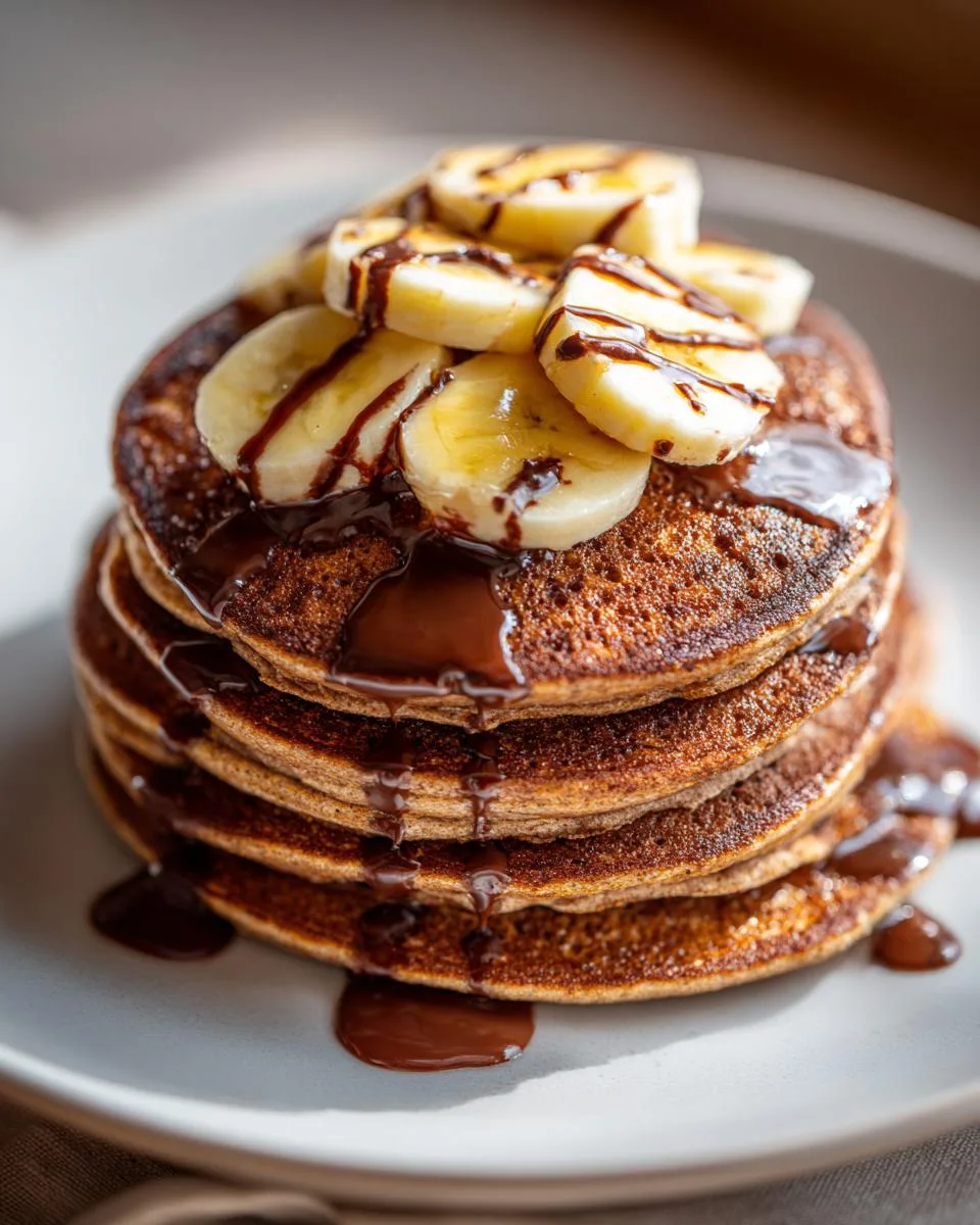 Chocolate Banana Protein Pancakes - detail 2