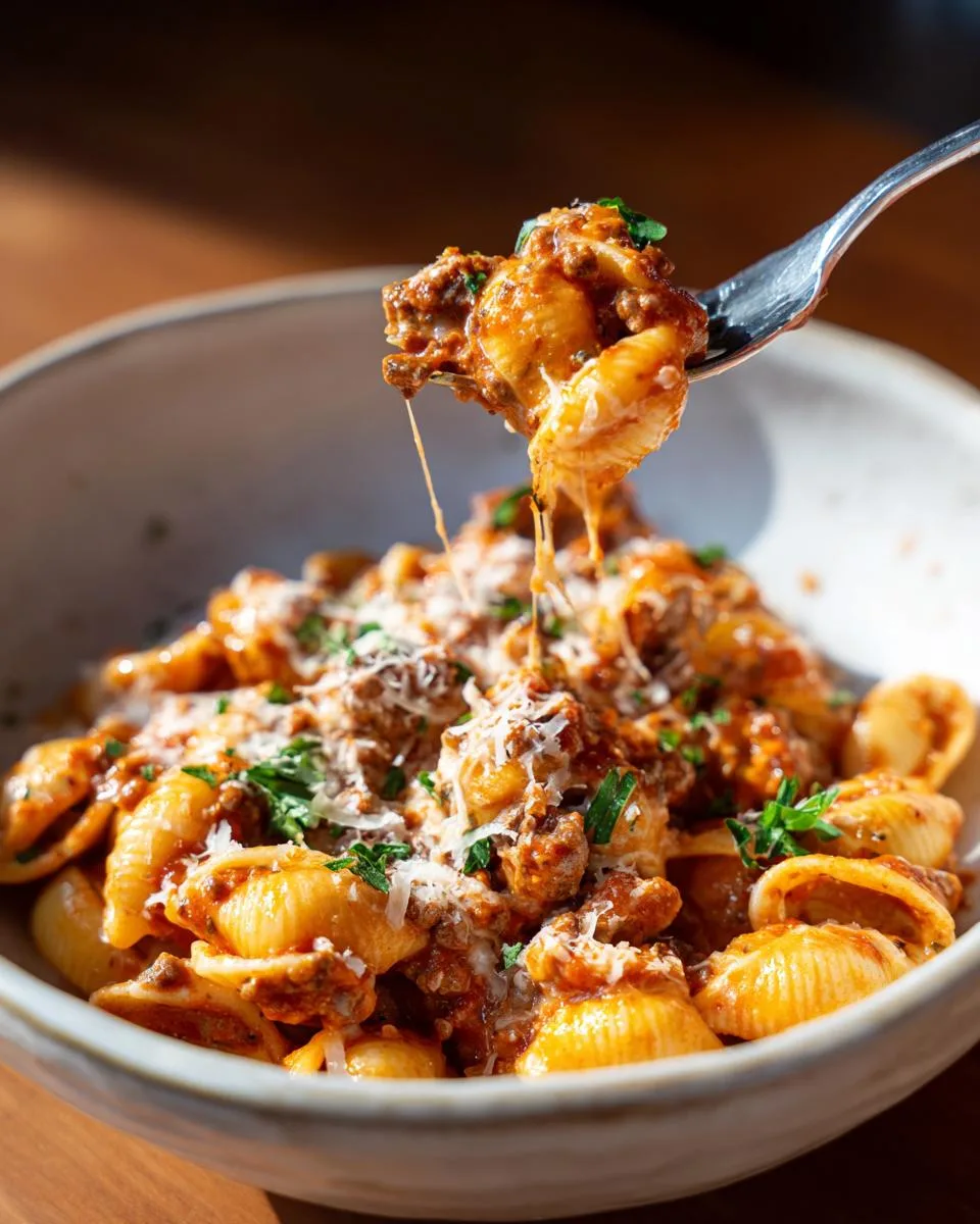 Creamy Beef and Shells - detail 2