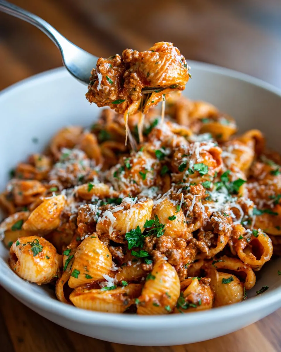 Creamy Beef and Shells - detail 3