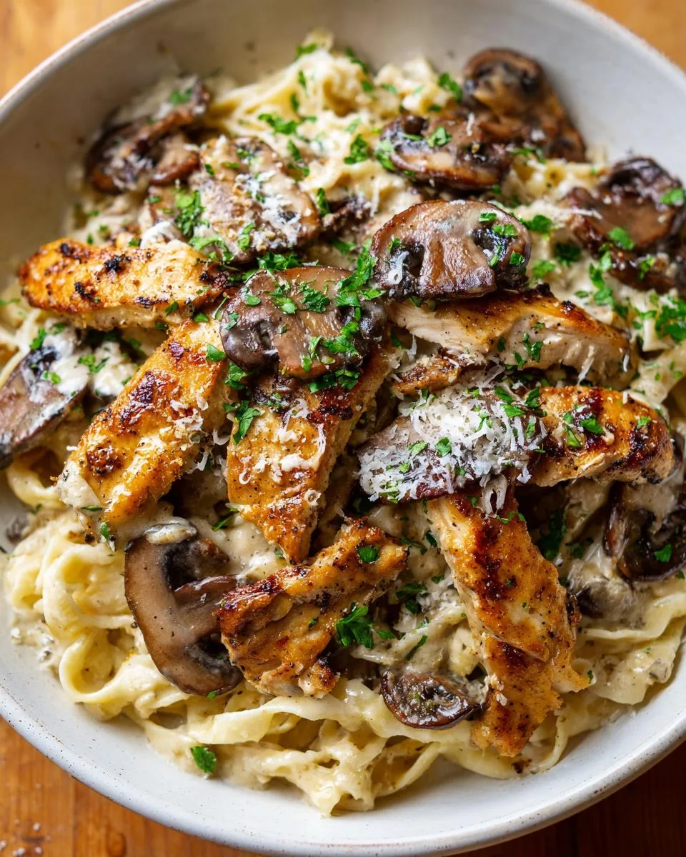 Creamy Chicken and Mushroom Pasta - detail 3