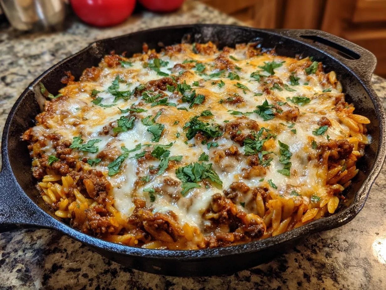 35-Minute Creamy Ground Beef Orzo – Comfort Food Perfection