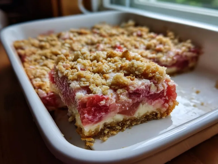 Creamy Rhubarb Cheesecake Bars