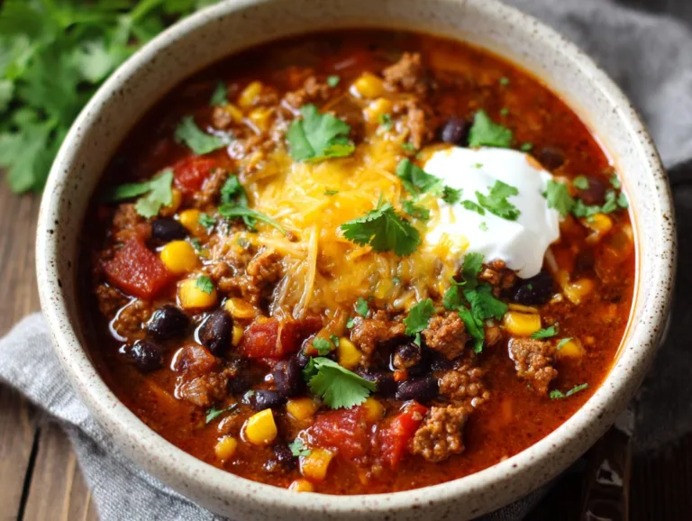 Easy Ground Beef Taco Soup