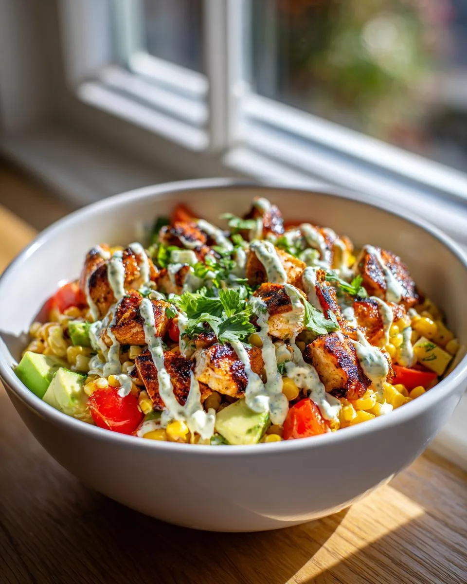 Grilled Chicken Corn Salad - detail 1