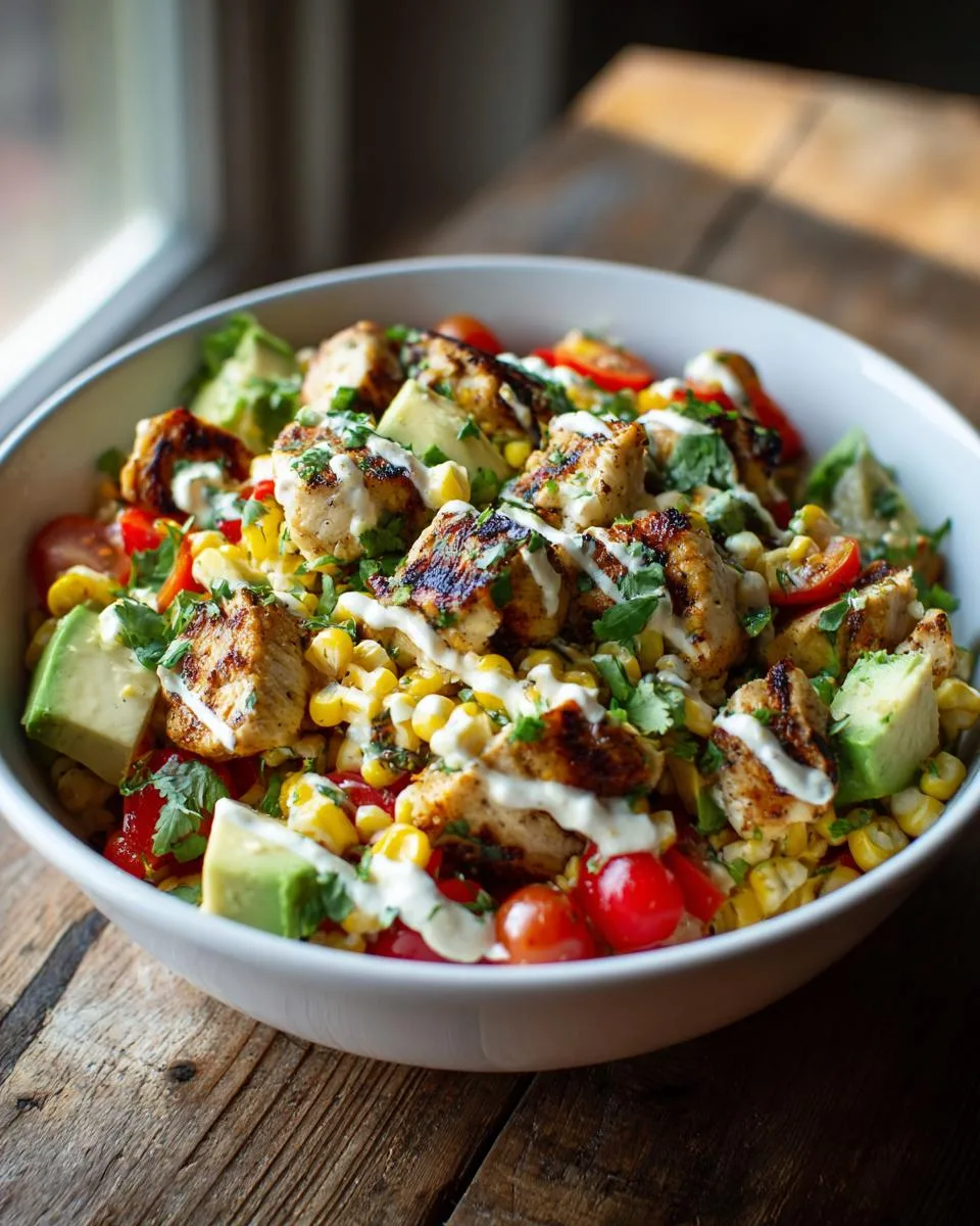 Grilled Chicken Corn Salad - detail 2