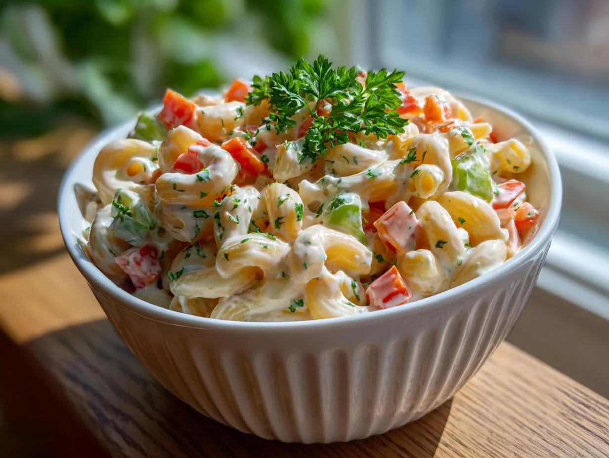 Creamy Macaroni Salad Greek Yogurt Dressing in 20 Min