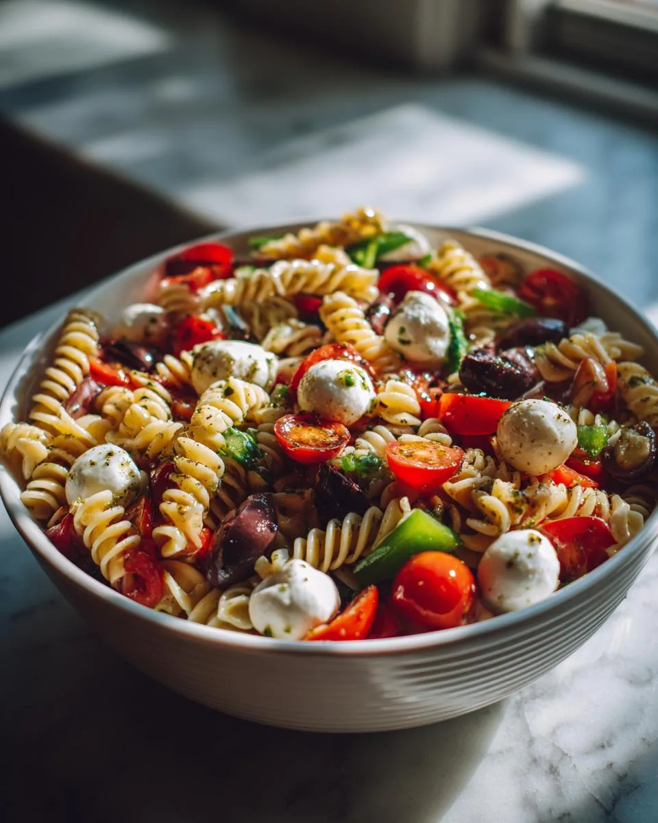 Olive Tomato Pasta Salad Recipe - detail 3