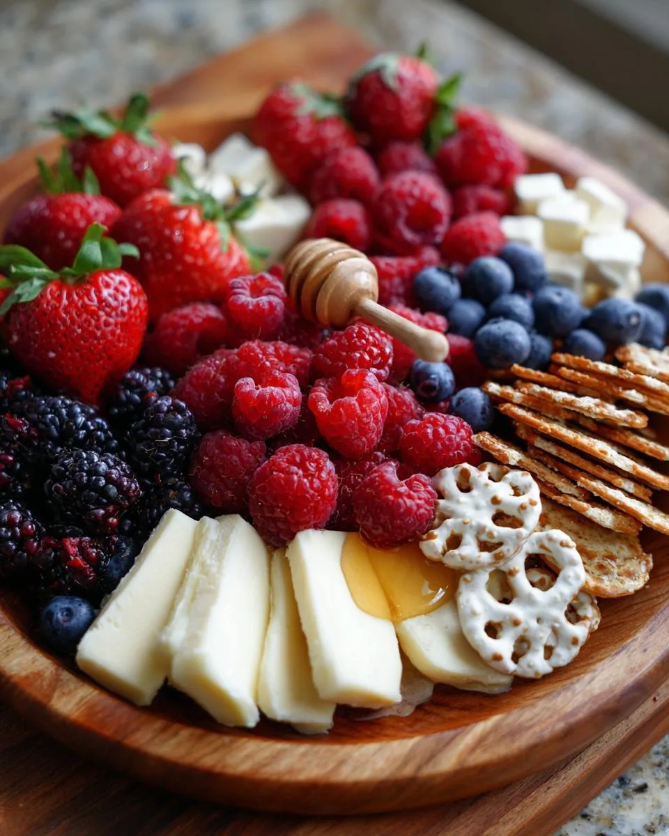 Patriotic Fruit and Cheese Board - detail 1