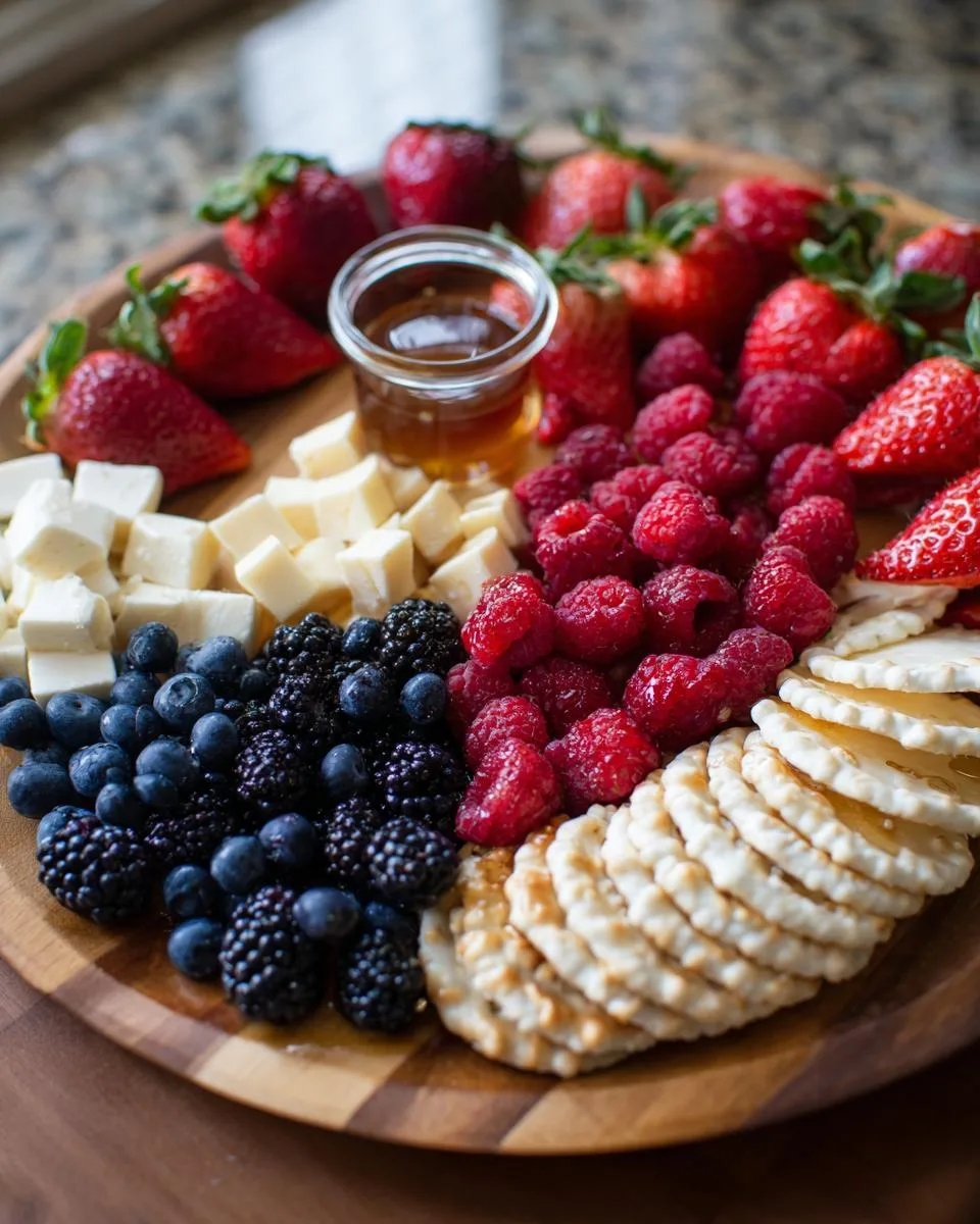 Patriotic Fruit and Cheese Board - detail 2