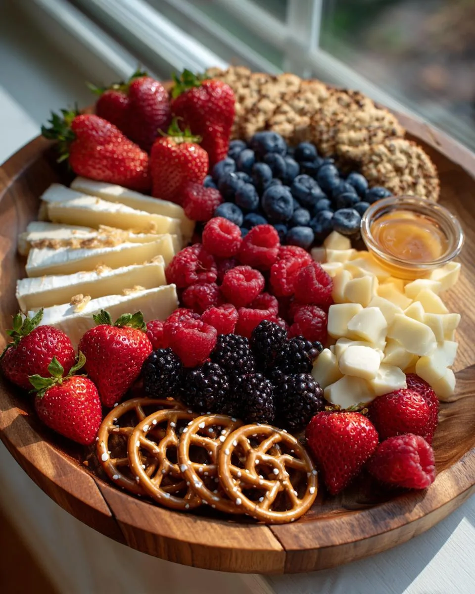 Patriotic Fruit and Cheese Board - detail 3