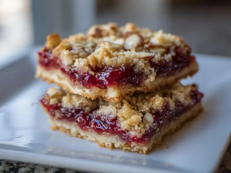 Raspberry Almond Crumble Bars