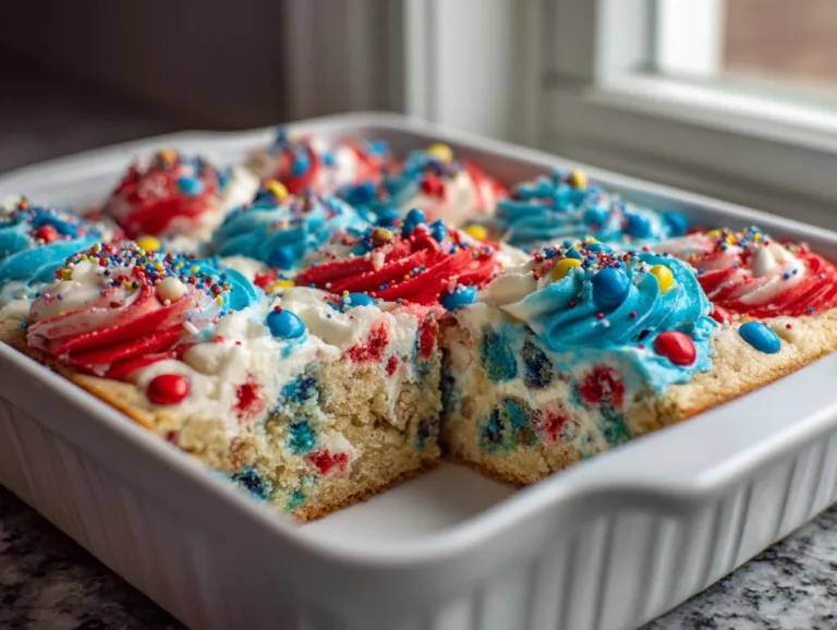 Red White Blue Cookie Bars