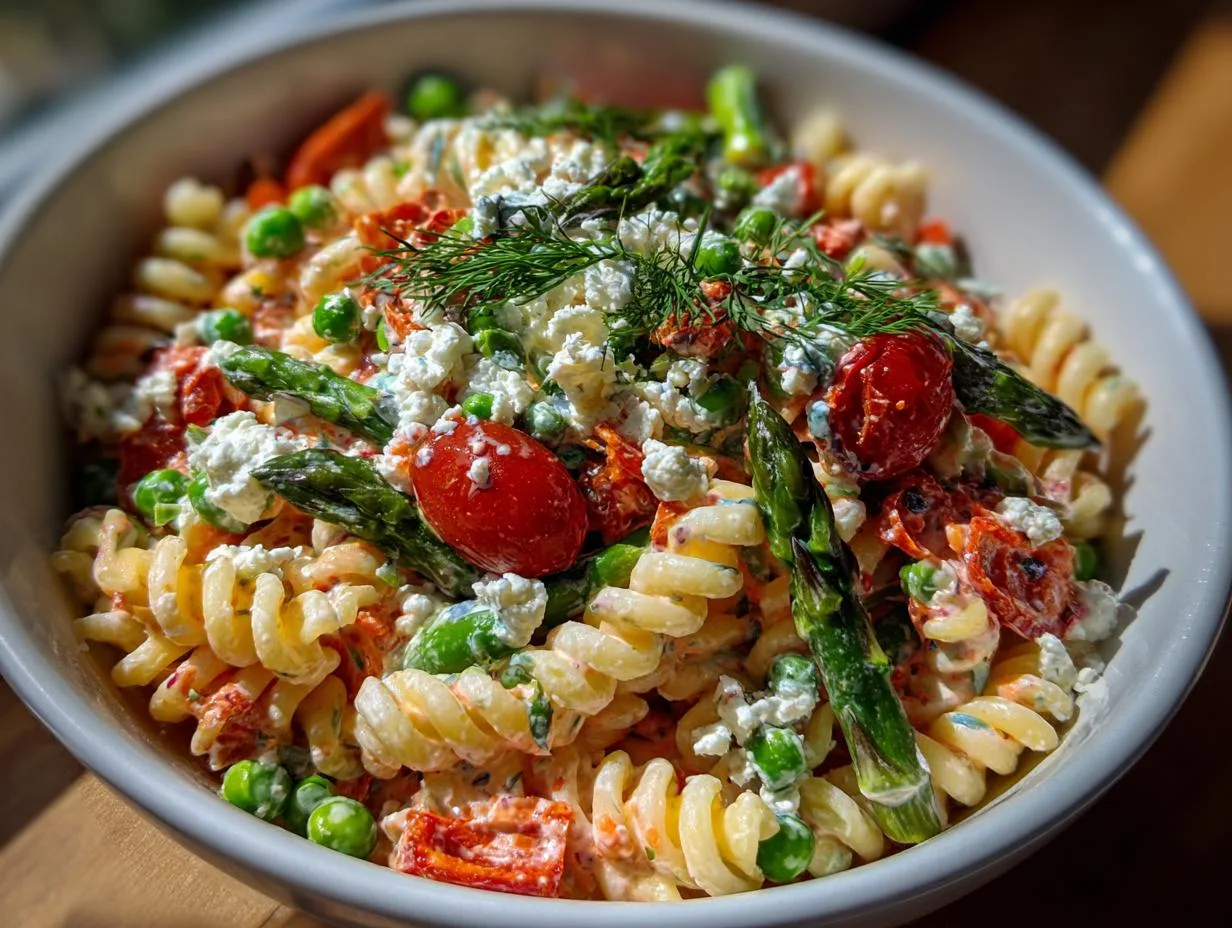 35-Minute Roasted Red Pepper Pasta Salad That’s Irresistible