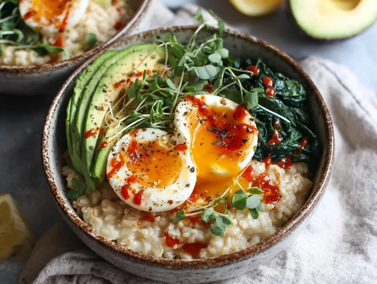 Savory Oatmeal Breakfast Bowls