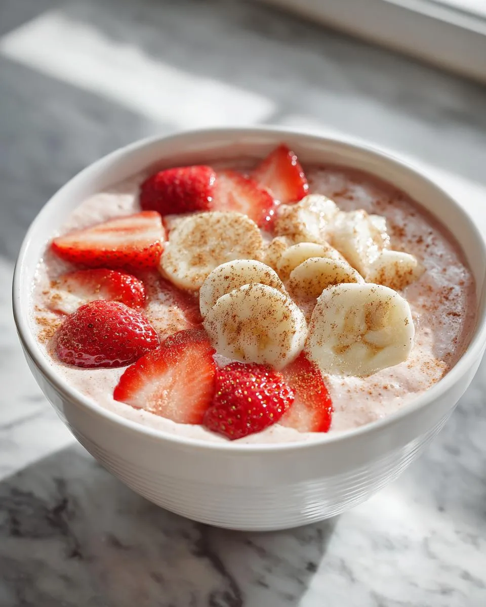 Strawberry Banana Breakfast Smoothie Bowls - detail 2