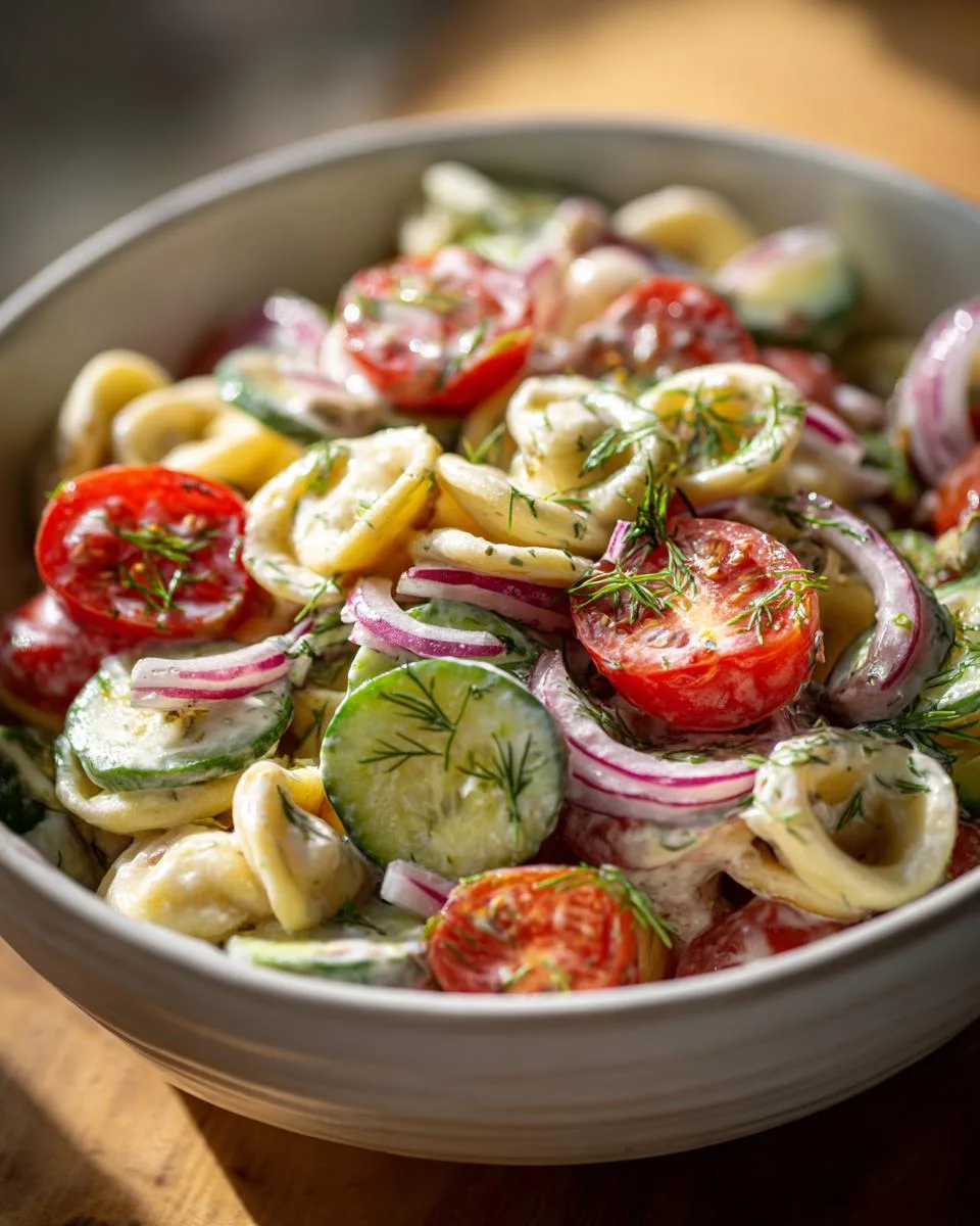 Tomato Cucumber Pasta Salad Bowl - detail 1