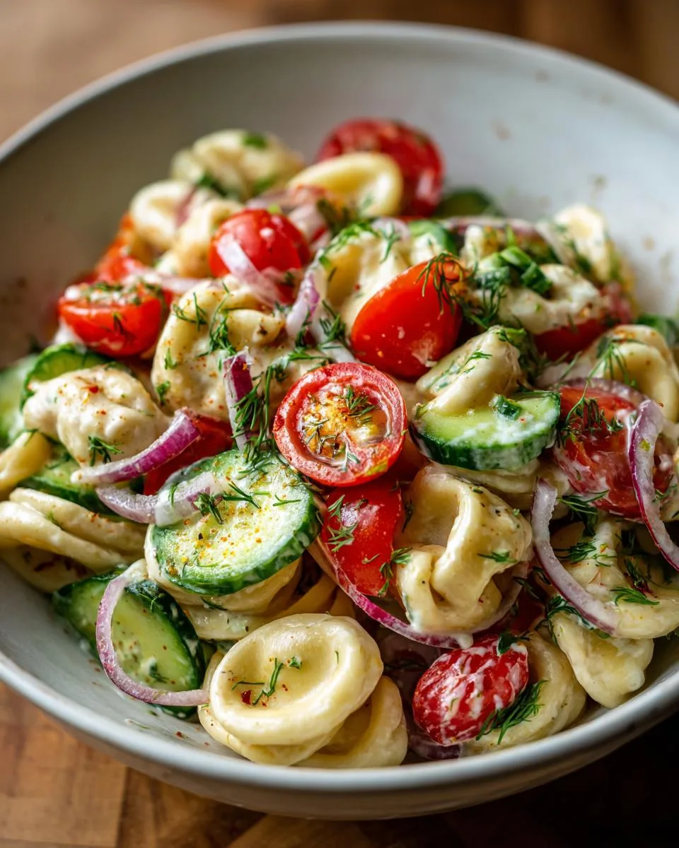 Tomato Cucumber Pasta Salad Bowl - detail 2