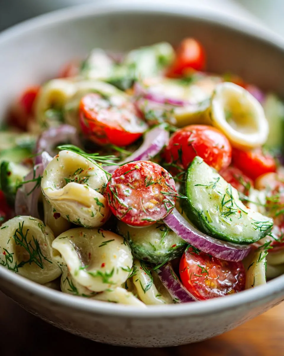 Tomato Cucumber Pasta Salad Bowl - detail 3