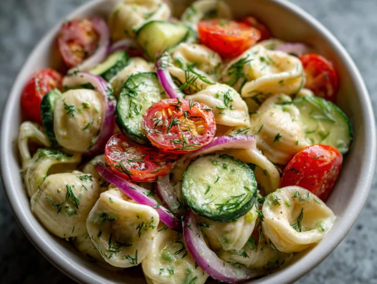 Tomato Cucumber Pasta Salad Bowl