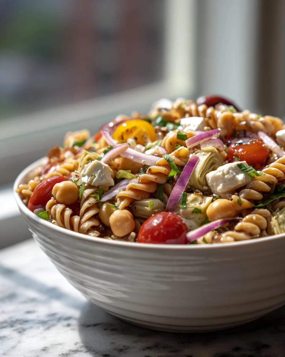 Artichoke Chickpea Pasta Salad Recipe - detail 3