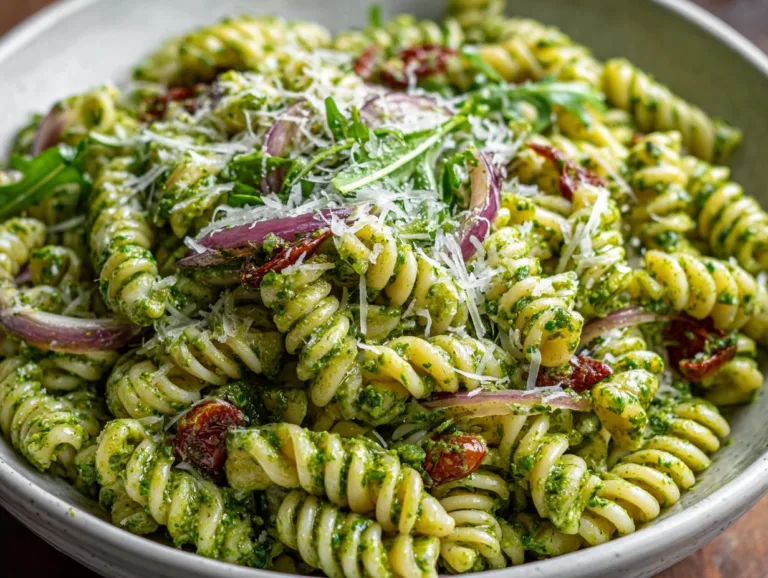 Arugula Lemon Pesto Pasta Salad