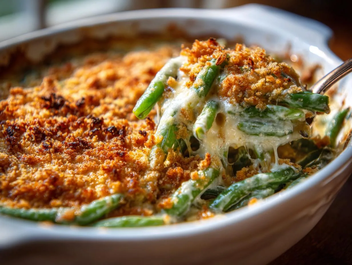 Irresistible Beer Cheese Green Bean Casserole in 35 Minutes
