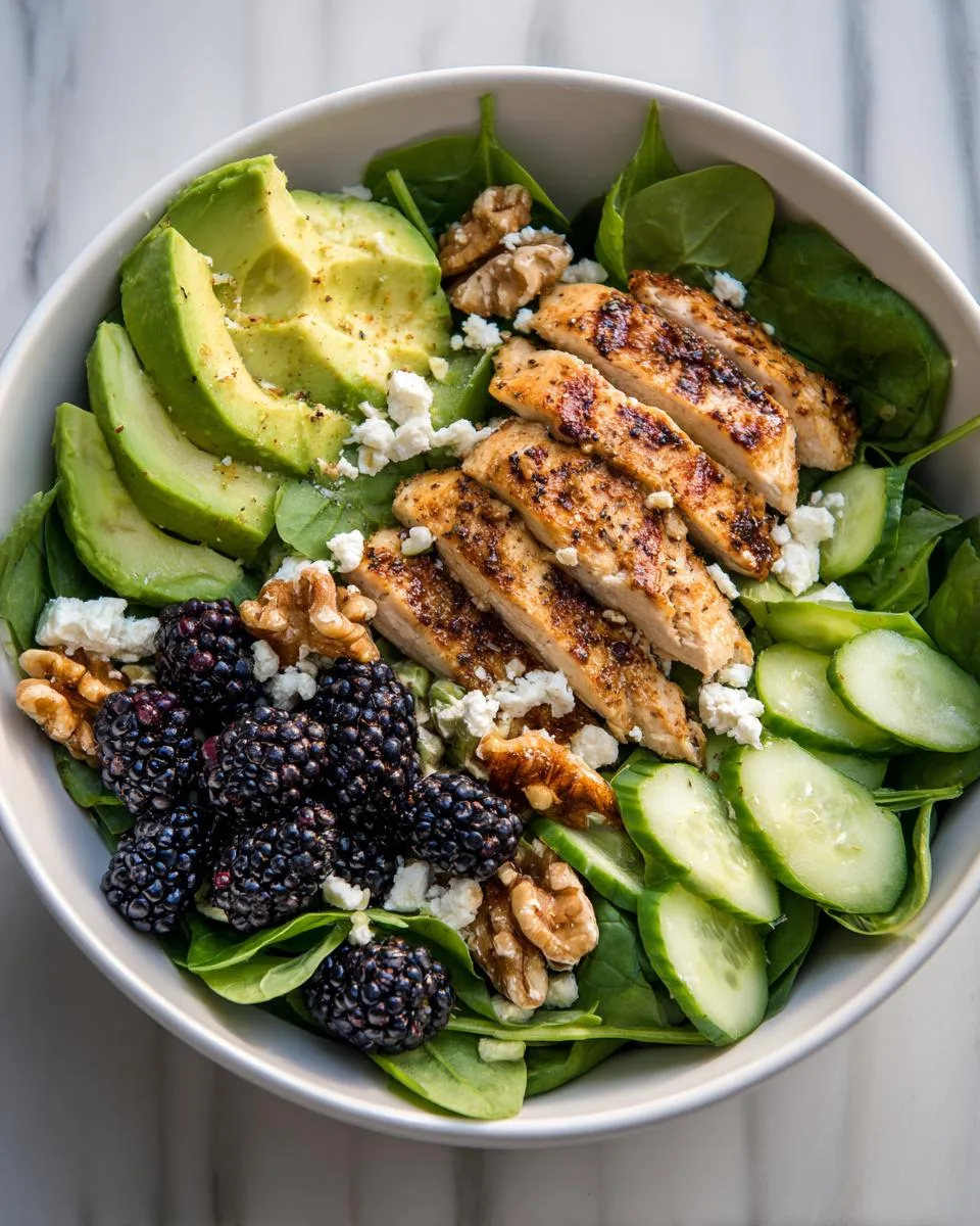 Blackberry Feta Chicken Salad Bowl - detail 1