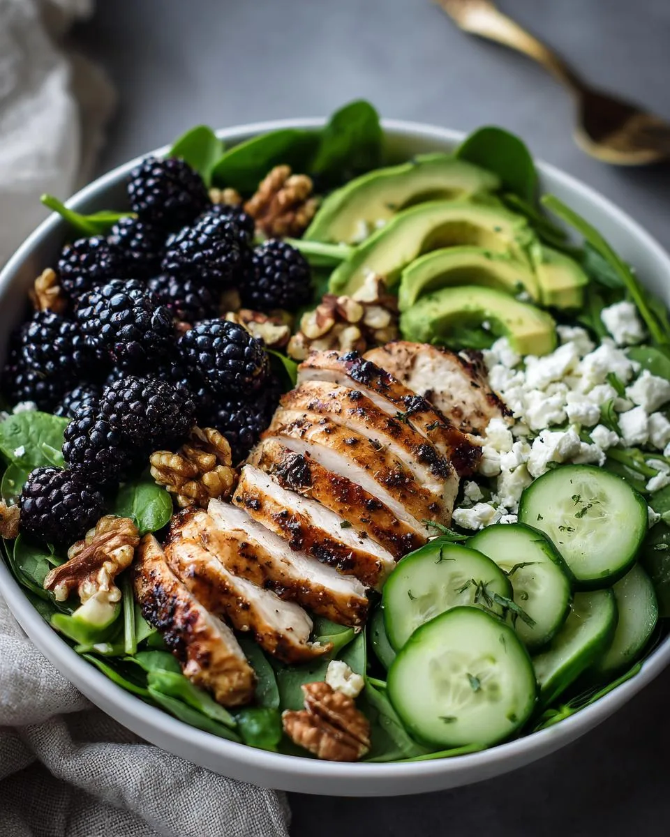 Blackberry Feta Chicken Salad Bowl - detail 2