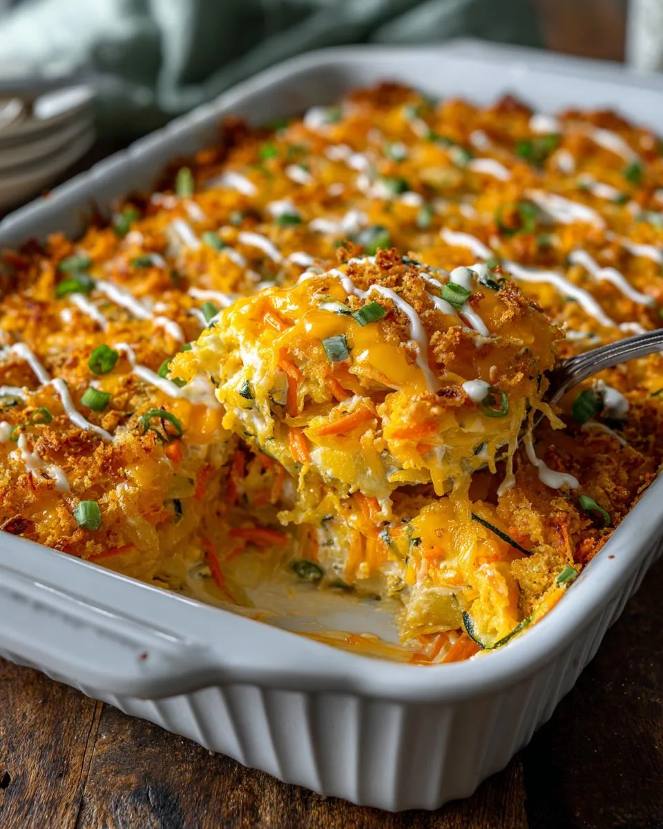 Calico Summer Squash Casserole - detail 2