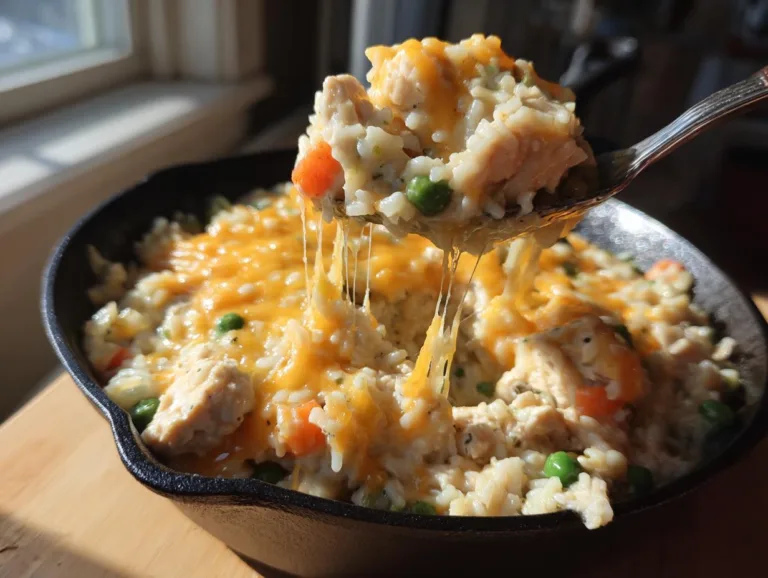 Cheesy Chicken Rice Skillet