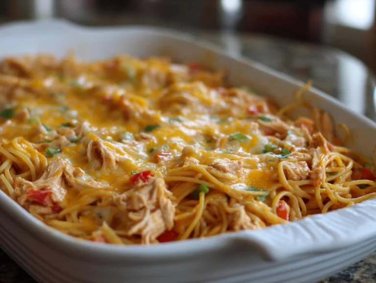 Chicken Rotel Spaghetti Bake
