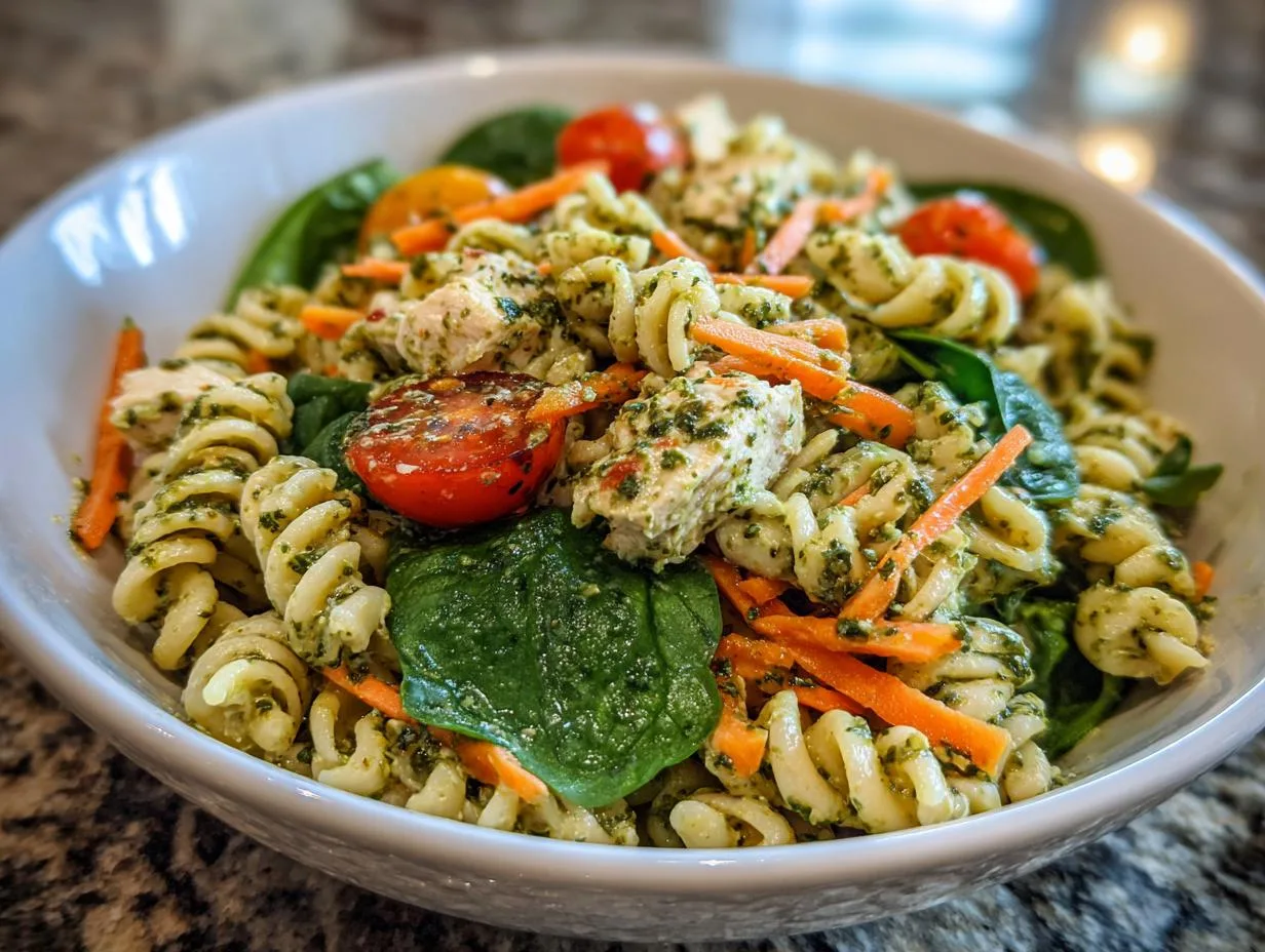 Cottage Cheese Pesto Chicken Salad: Protein-Packed Meal