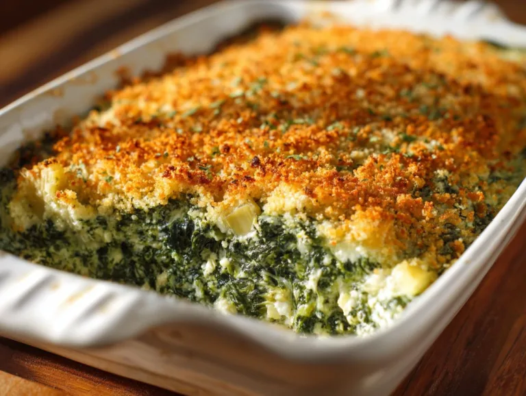 Creamy Parmesan Spinach Bake