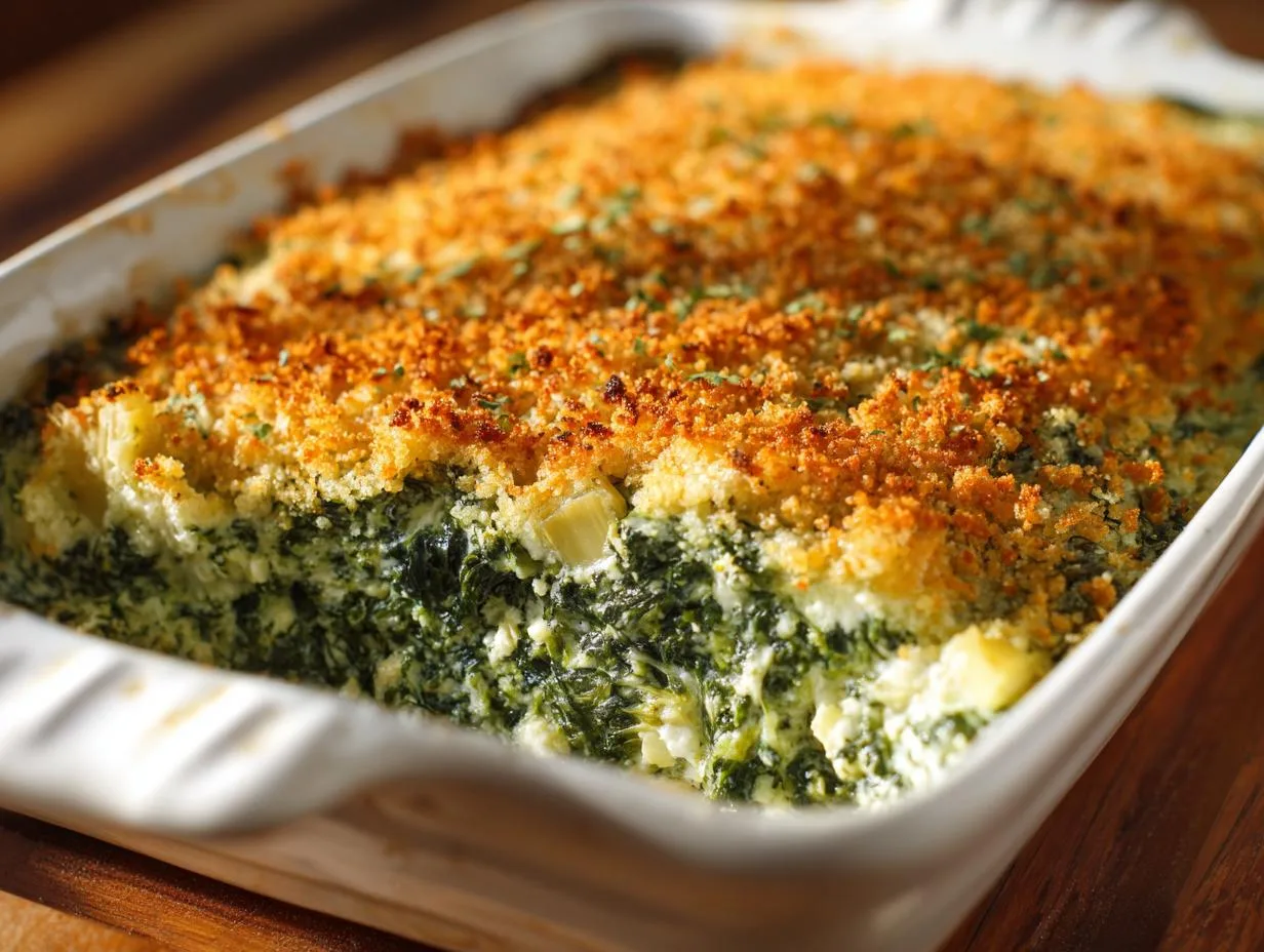 Indulge in Our 30-Minute Creamy Parmesan Spinach Bake Bliss