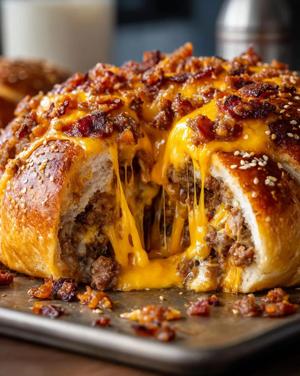 Easy Cheeseburger Garbage Bread - detail 1
