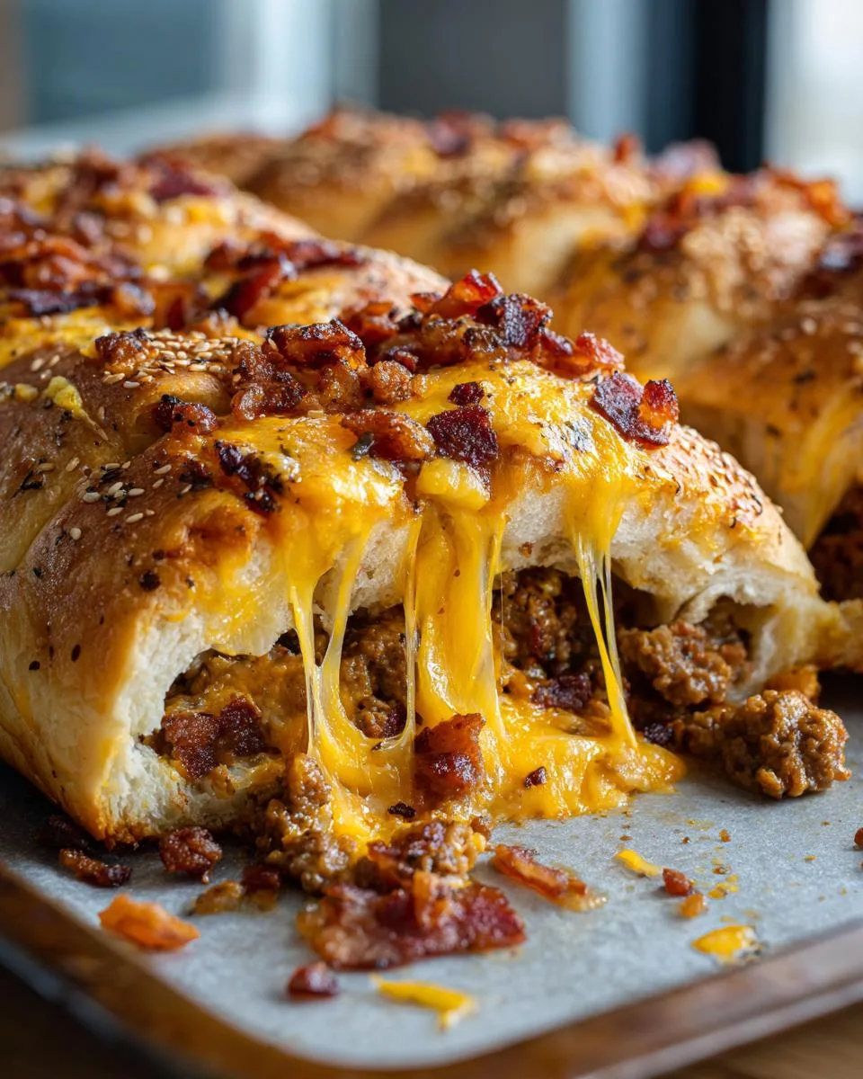 Easy Cheeseburger Garbage Bread - detail 3