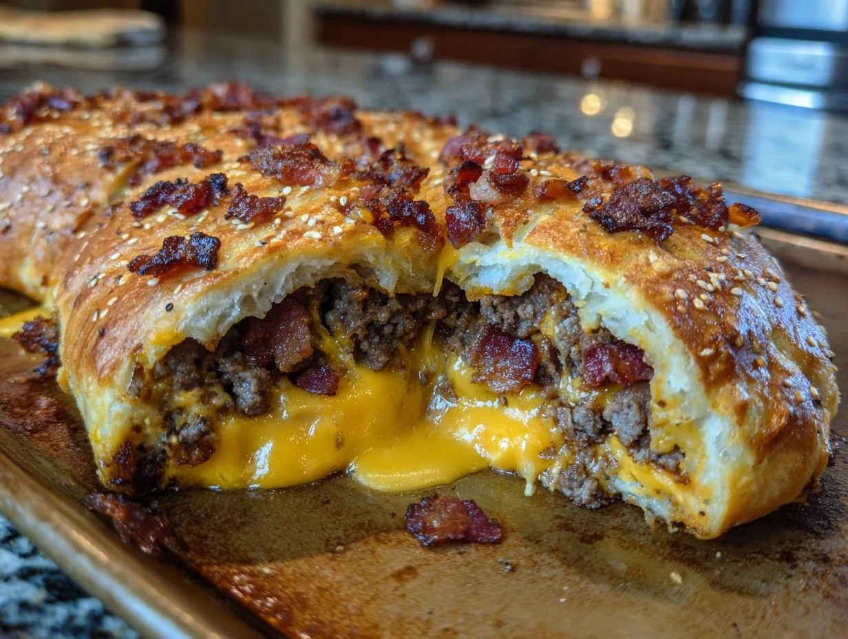 Easy Cheeseburger Garbage Bread – 1 Irresistible Cheesy