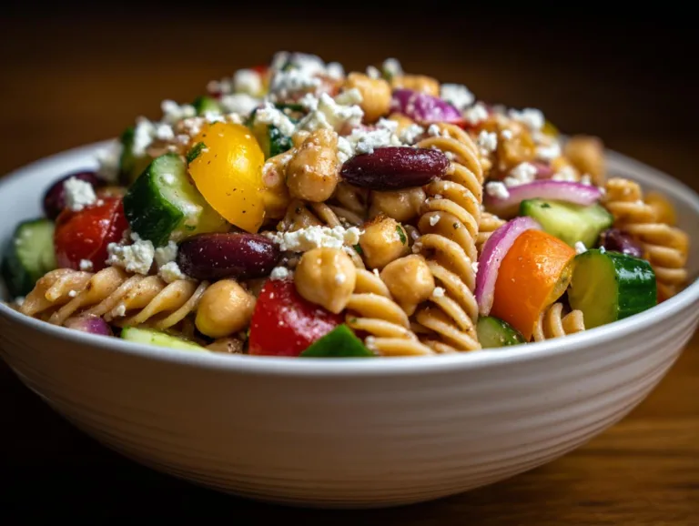 Fresh Bean Veggie Pasta Salad