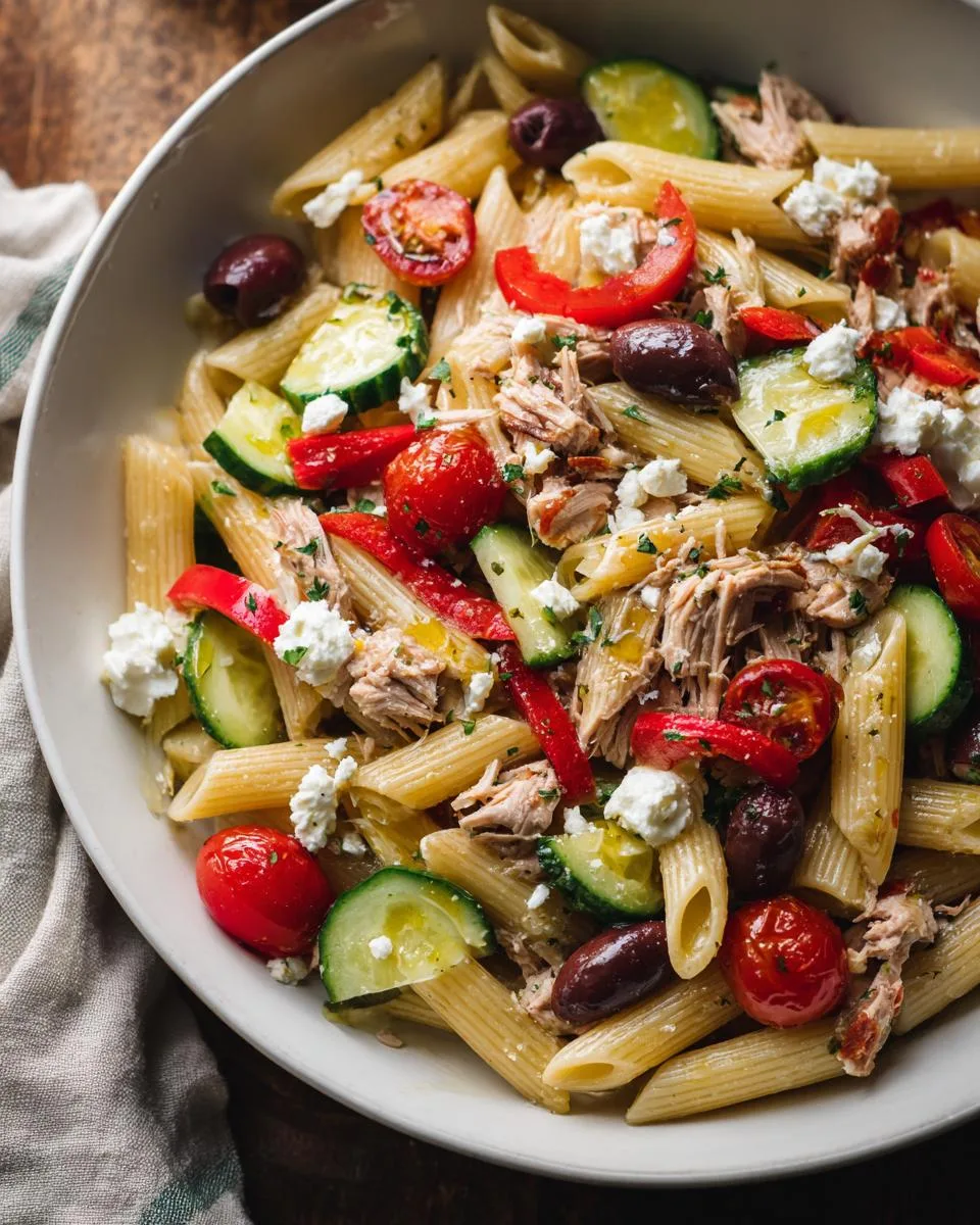 Mediterranean Tuna Pasta Salad Bowl - detail 1